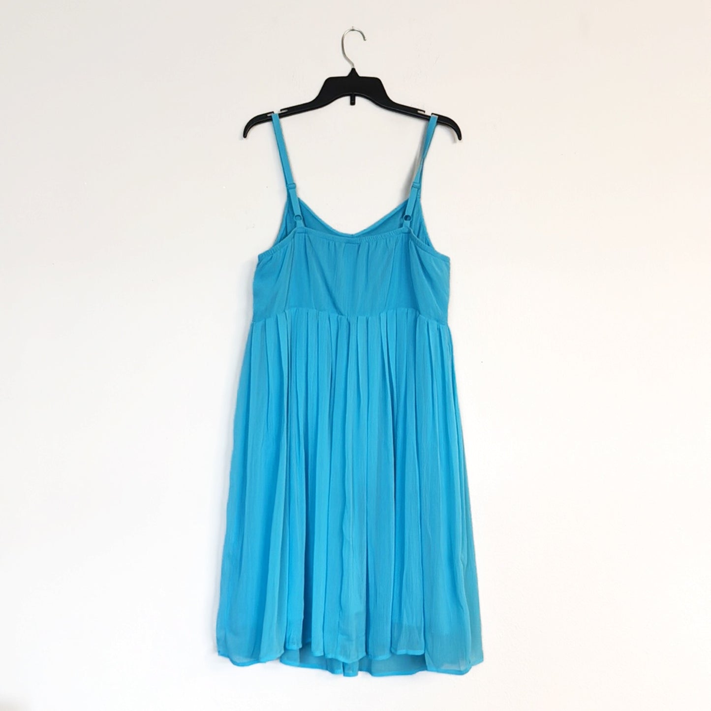 Torrid Blue Chiffon Pleated Skater Dress Size 1X