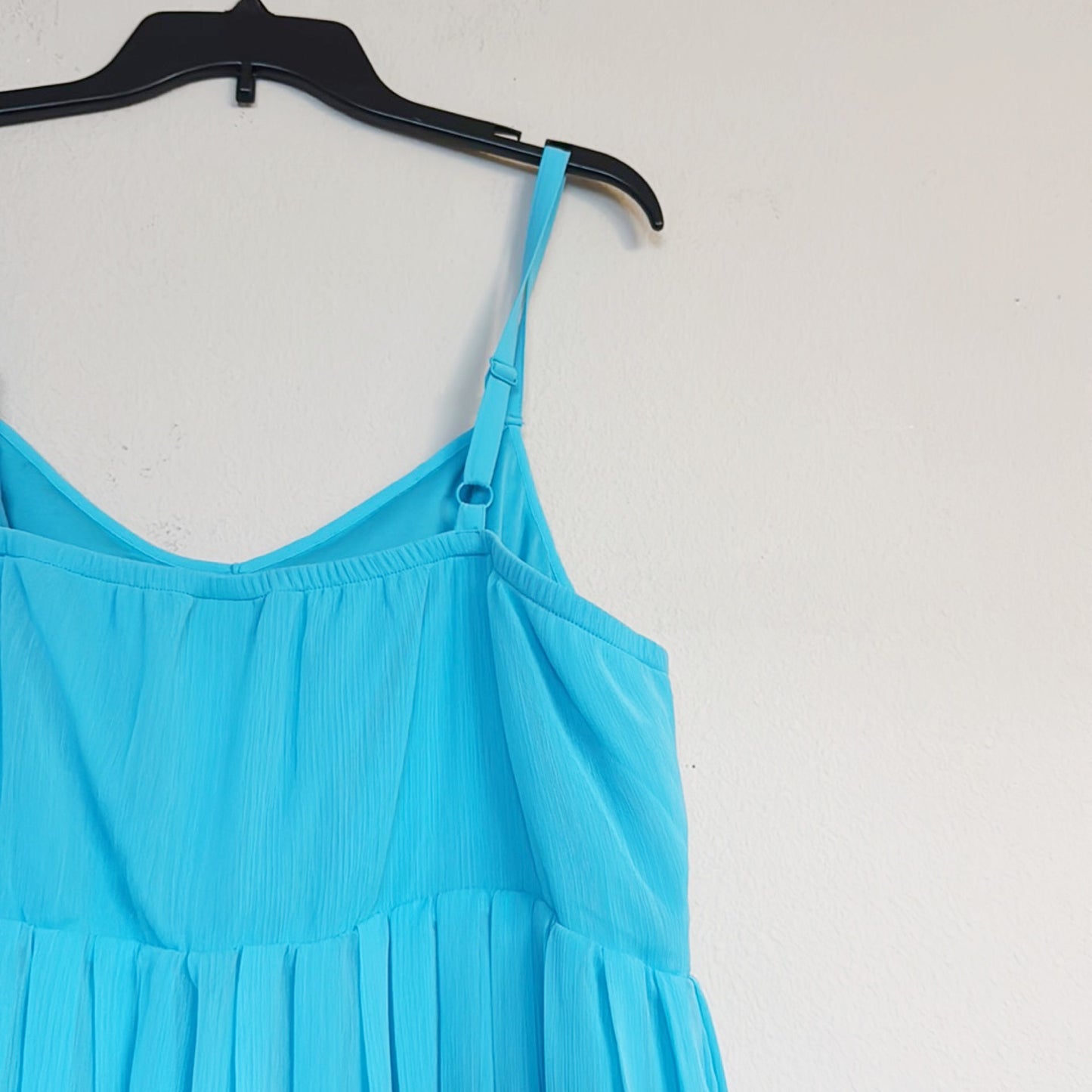 Torrid Blue Chiffon Pleated Skater Dress Size 1X