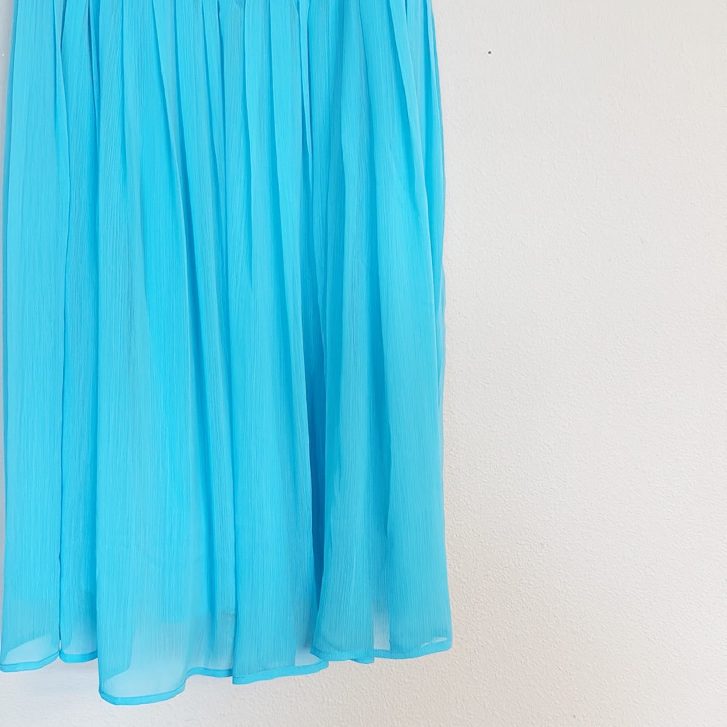 Torrid Blue Chiffon Pleated Skater Dress Size 1X