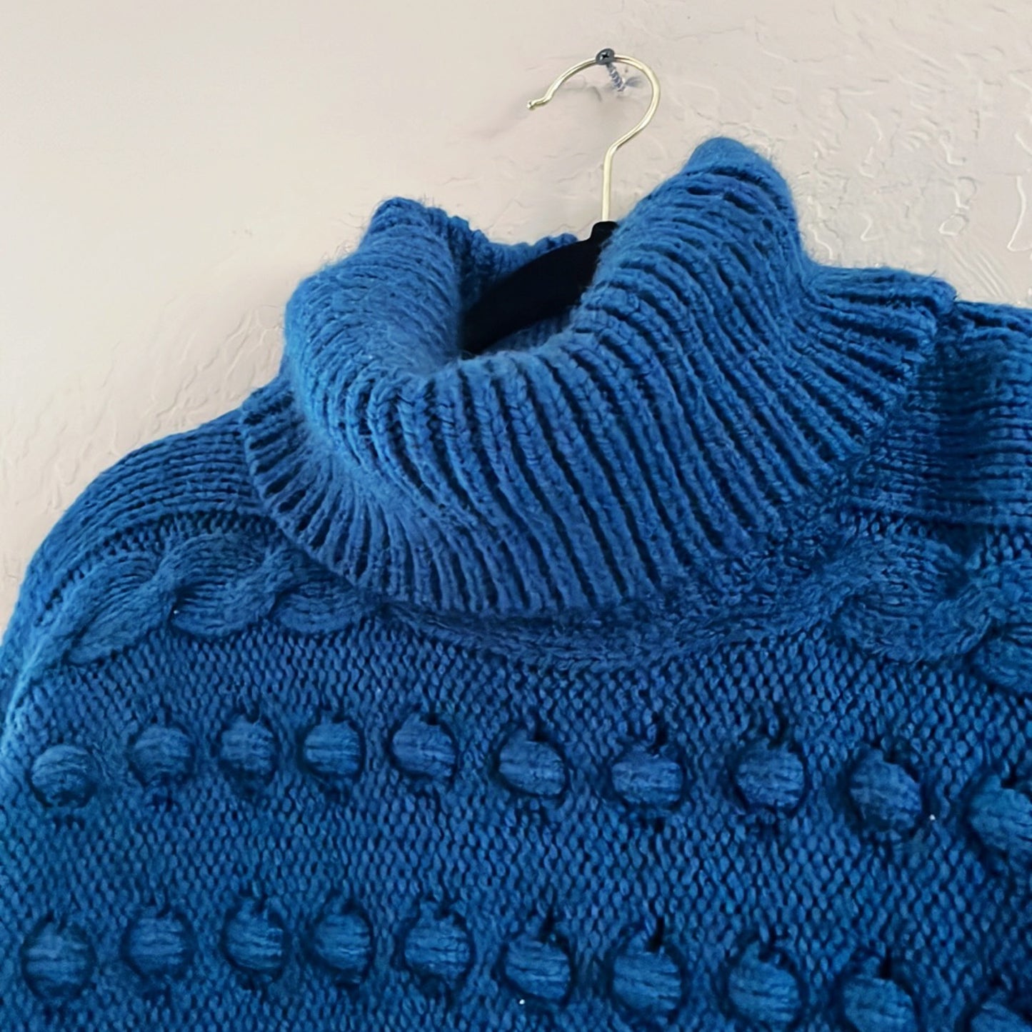 Bubble Knit Turtleneck Sweater