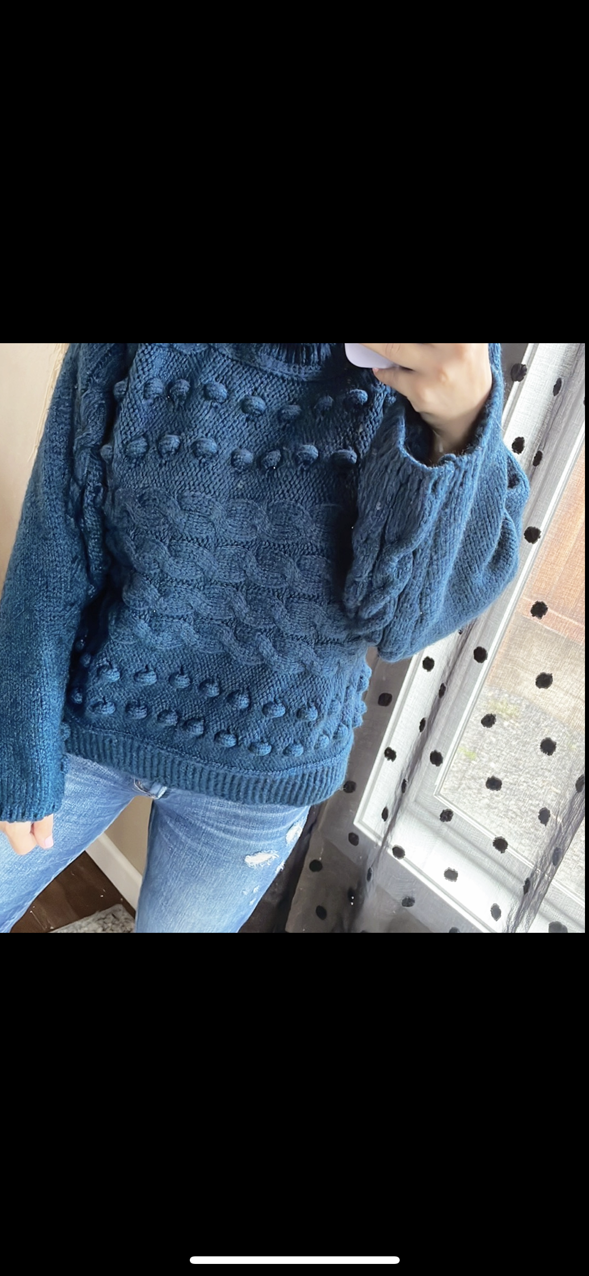 Bubble Knit Turtleneck Sweater